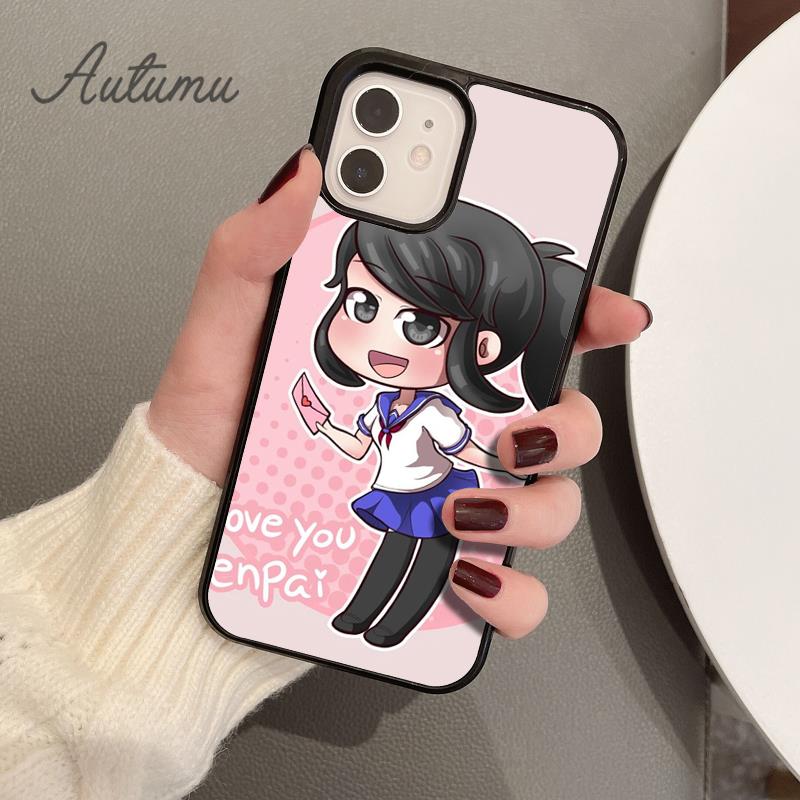 Yandere Chan Ayano Aishi Phone Case for iPhone 11 12 13 14 Pro Max Mini X XR XS SE 2020 6S 7 8 Plus Samsung Galaxy S21 S22 Cover