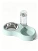 Double bowl station 2 in 1 for several cats, automatic water supply, metal food bowl, large volume, does not turn over, for many pets