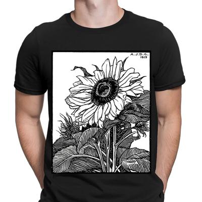 Sunflower 1919 Nature Lovers Gift Vintage Art Retro Mens T-Shirts Tee Top #NED
