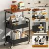 Mobile Shelving Unit: Multi-Layer Storage Cart for Kitchen, Bedroom, Bathroom, and More