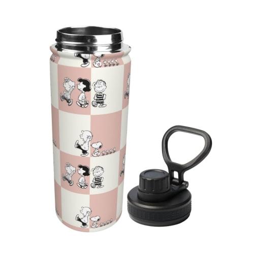

Folitobuy Snoopy Water Bottle, 530ml Large Capacity, Vacuum Insulated, Insulated, Hot & Cold, Sports Bottle, Direct Drinking, Screw-on, Double-Walled,