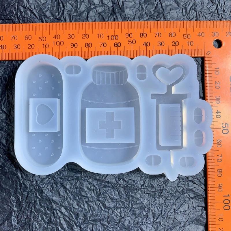 Pill Bottle Silicone Mold Quicksand Epoxy Casting Molds Resin Shaker Mold DIY Pendant Keychain Jewelry Making Mold