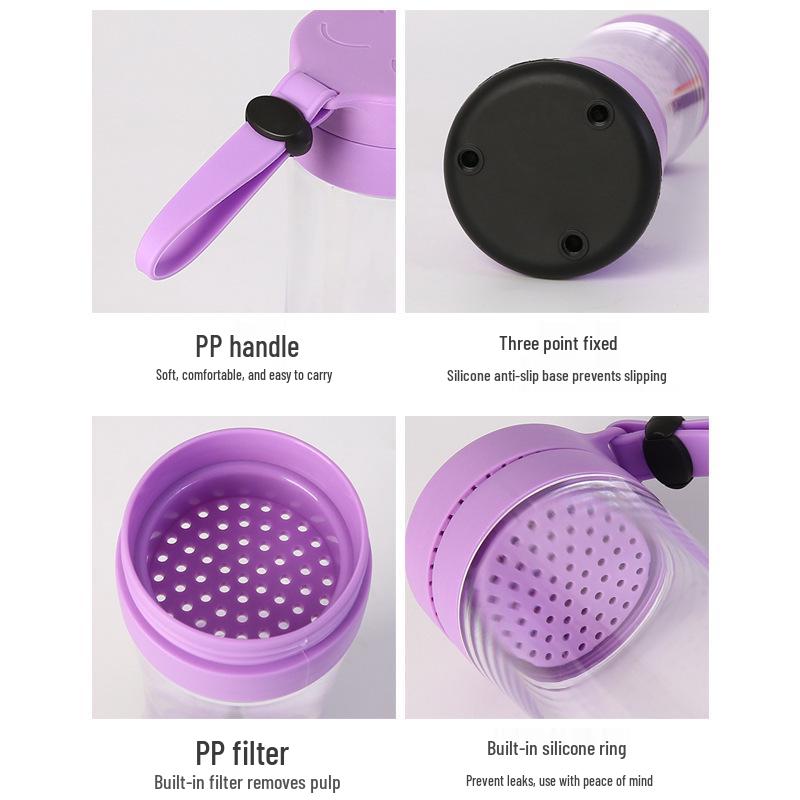 Portable USB Rechargeable Mini Electric Juicer Cup: Food-Grade Plastic, Outdoor-Friendly, Convenient for Fruit Juices