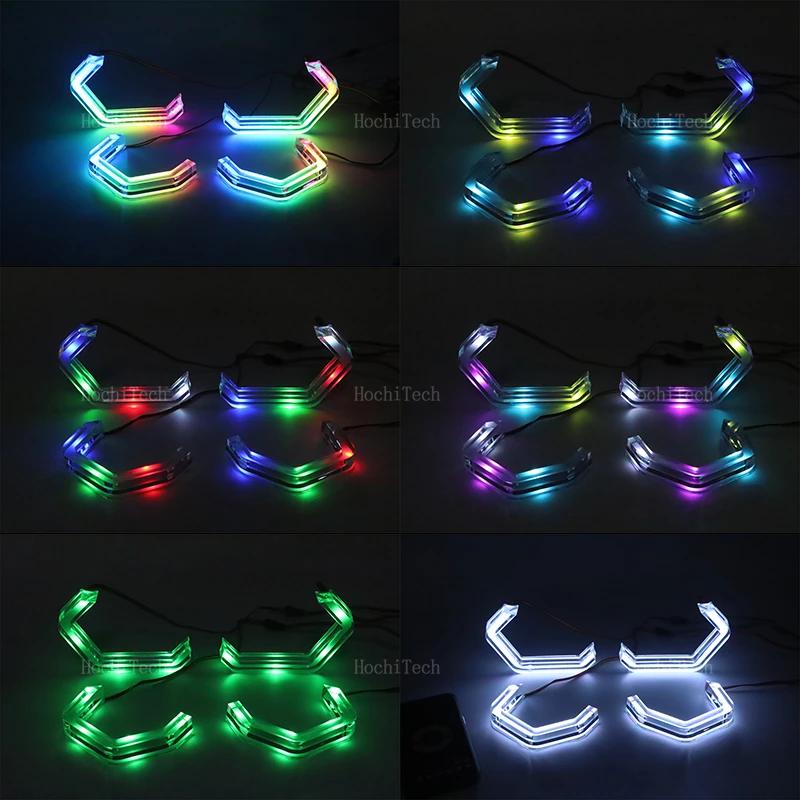 Télécommande séquentielle pour BMW série 3 E90 E91 2005 – 2012, style M4, modes multicolores, anneau yeux d'ange, clignotant LED
