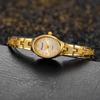 Gold Women Bracelet Watch Small Oval Dial Analog Ladies Quartz Wristwatches Elegant Dress Female Clock Gift Reloj