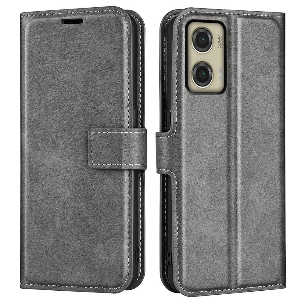 Dla Motorola Moto G Stylus 5G (2024) Etui z podstawką odporne na zarysowania, skórzane etui na telefon o fakturze skóry cielęcej