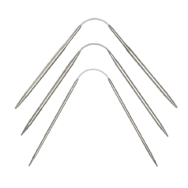 3PCS Steel Circular Knitting Needle for Knitting Project Circular Weaving Needle for for Blanket Sweater