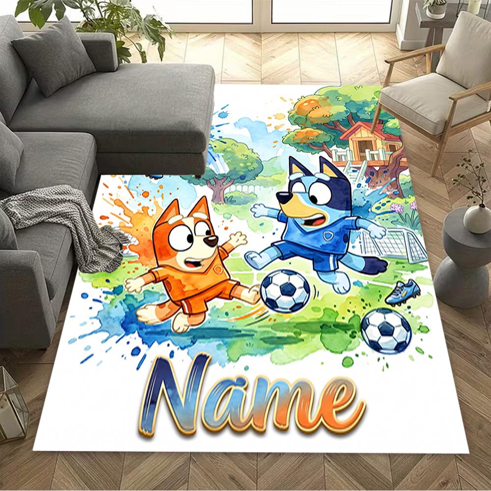 Soccer Fun Personalized Text Area Rug Suitable for Dining Room Hallway Bedrooms Outdoor Anti-slip Rug Office home decor