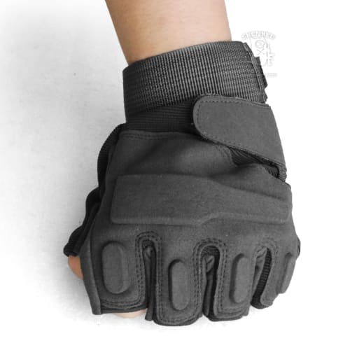 SHENKEL Half Finger Tactical Gloves, Black (glove-004bk)