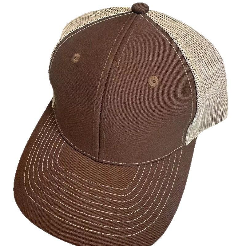 Colorful stitching hollow mesh hat outdoor truck driver sun visor baseball cap