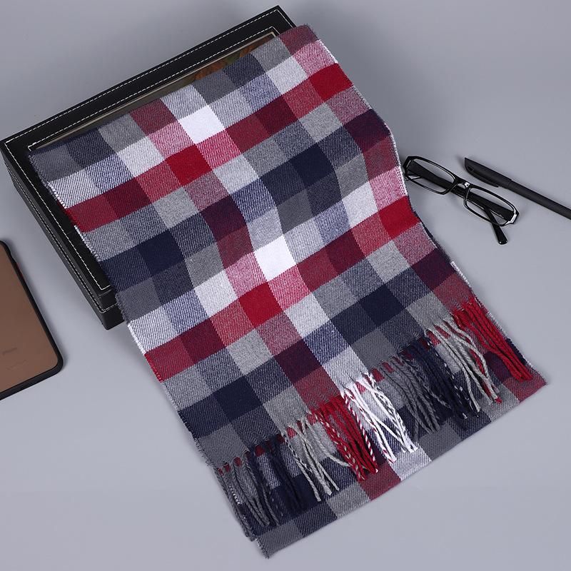 Men'S Scarves Are Versatile, Autumn And Winter Plaid Lengthened And Thickened Scarves, Couple Scarves, Warm Shawls For Women