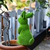 Easter Flocked Bunny Figurine, Garden And Patio Resin Craft, Flocked Bunny Ornament