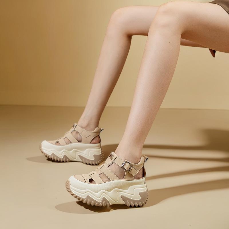 Ins Han Platform Dad Shoes 2026 Summer New Street Shot Student Roman Shoes Sandals Heightening Casual Shoes