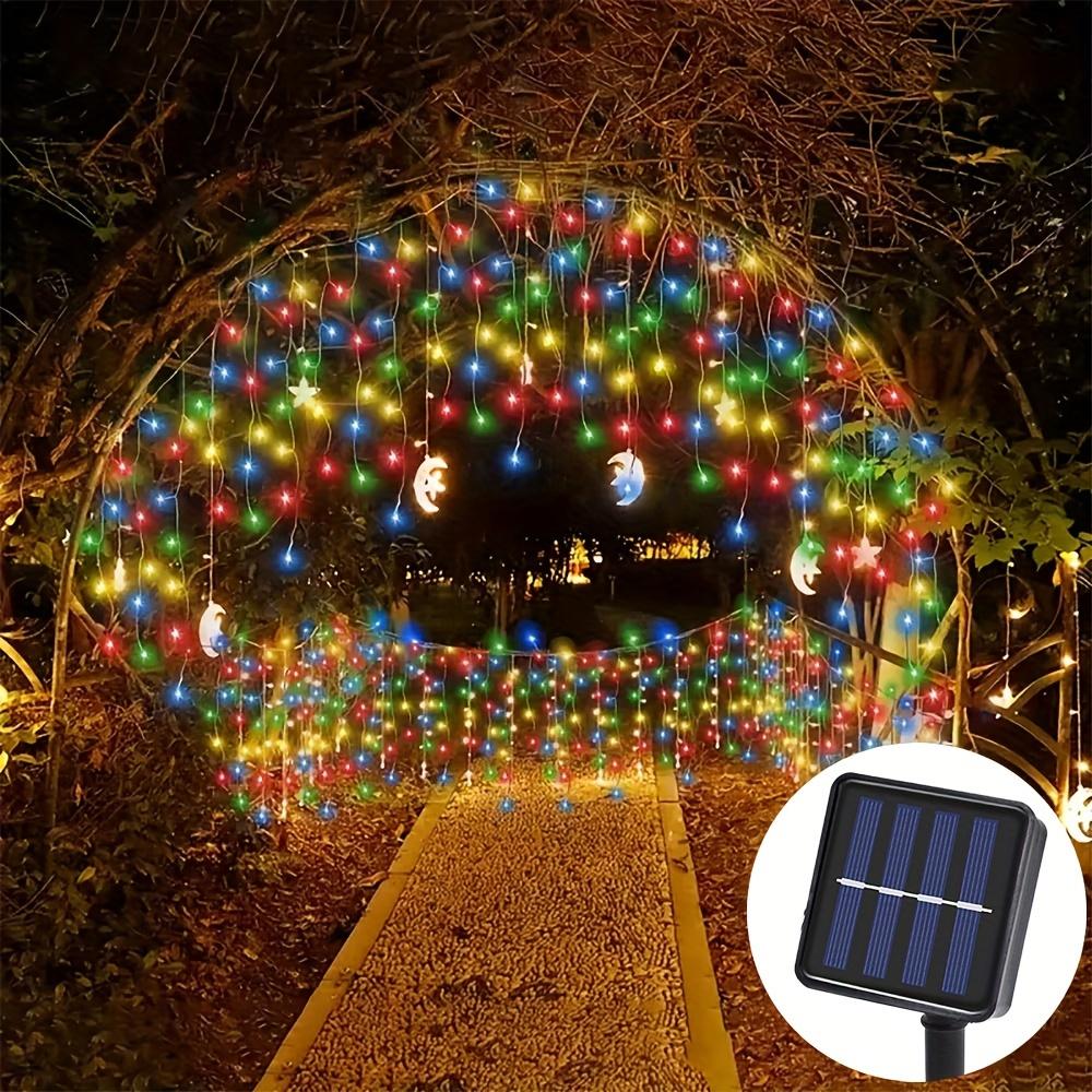 

Solar Powered String Lights Waterproof 8 Lighting Modes Icicle Lights for Home Garden Outdoor Indoor Eave Christmas Party Decor 6m 96 leds разноцветный