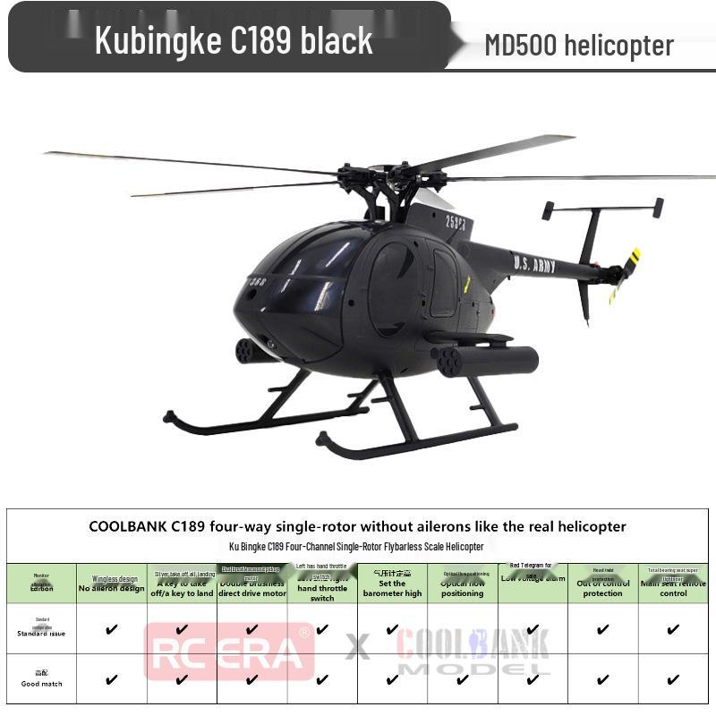 Kubi Bingke C189 Optical Flow Remote Control MD500 Military Helicopter Toy