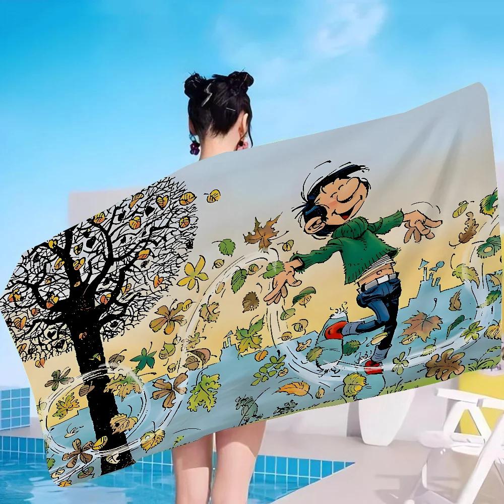 Gaston Lagaffe Beach Towel For Kids Bath Pool Vacation Gift Picnic Party Gift