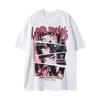 Anime Y2K Weißes Lässiges T-Shirt Unisex und Damen Luxusmarken Top