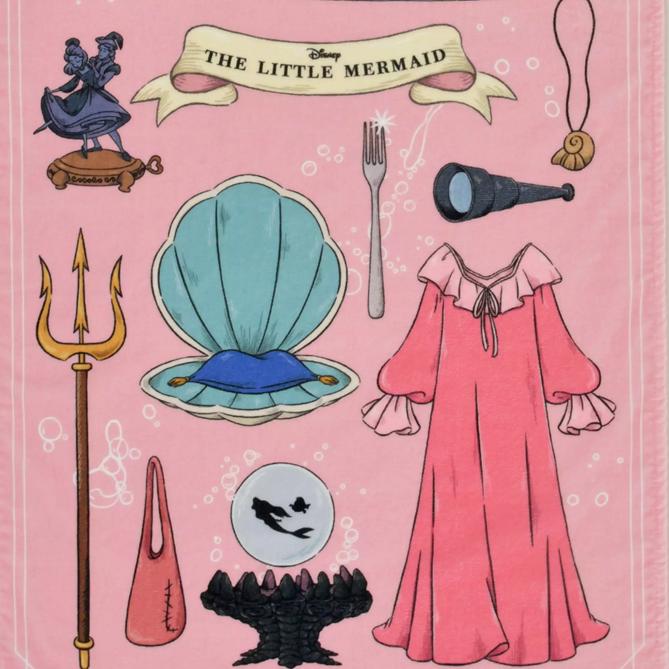 Disney The Little Mermaid Bath Towel Props Japan NEW Disney Store