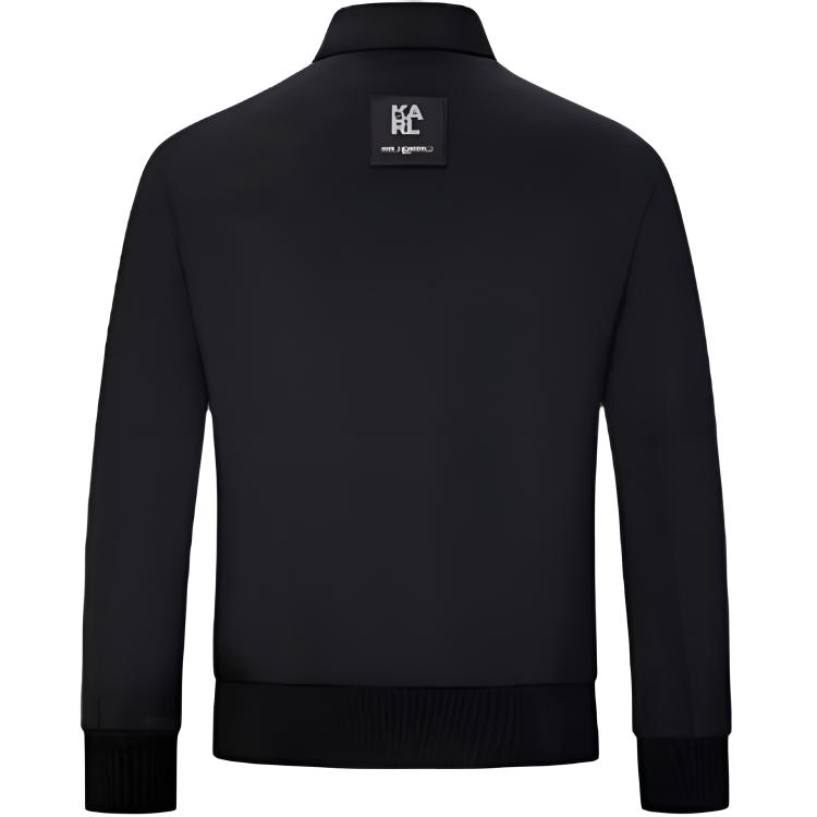 Karl Lagerfeld Solid Color Zip Front Long Sleeve Down Jacket Men Outerwear Black 1K1D70108925