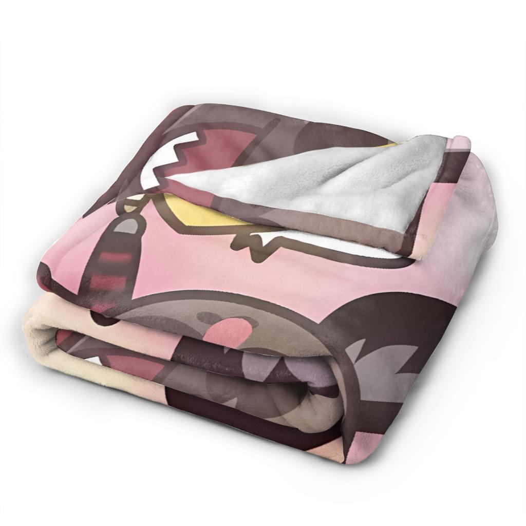 Aggretsuko Flannel Blanket Winter Super Warm Bedding Throws for Kids Adult Living Room Comfortable Bedspread Sofa Bed Cover