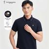 TRIES Men's Jacquard Lapel Short Sleeve Polo Shirt