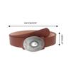 Vintage Pin Buckle PU Belt for Women Cool Subculture Oval Pearl Inlaid Buckle Belt Waistband for Teens Girls Accessory