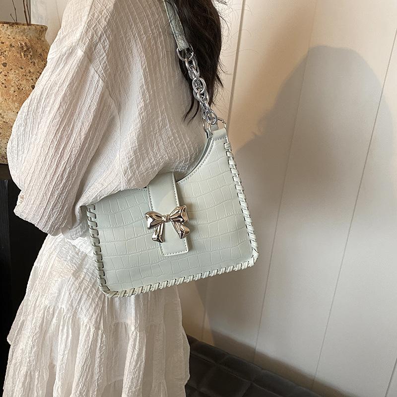Unique stone pattern shoulder bag for women woven bag armpit arc bag leisure and simple