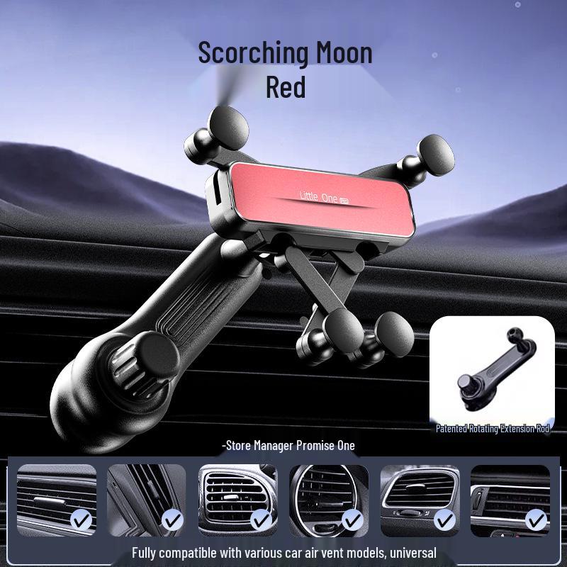Cartoon Car Air Vent Phone Holder with Rotating Mini Gravity Design