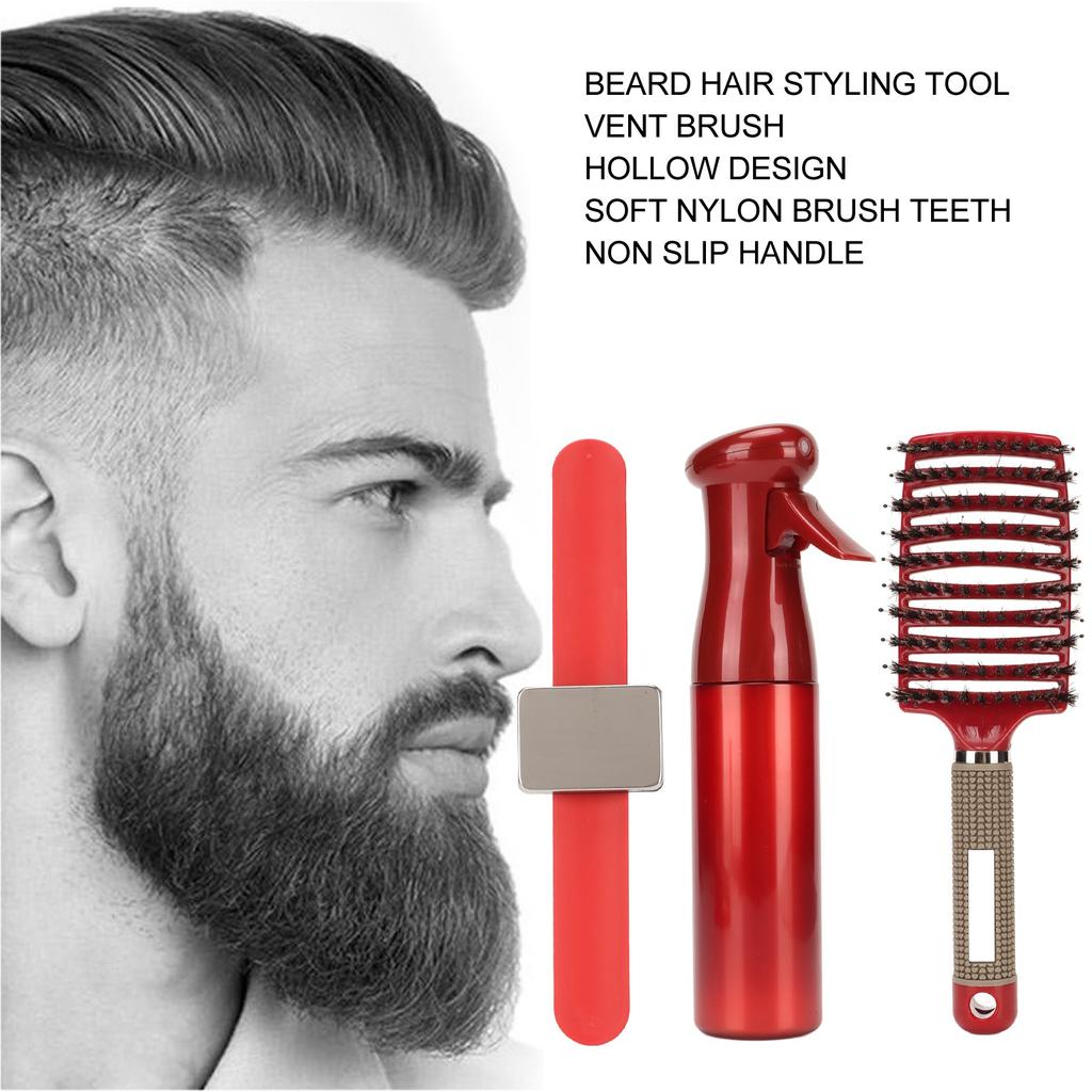 Detangling Curved Vent Brush Spray Bottle Hair Clip Pin Wristband Holder Beard Hair Styling Tool