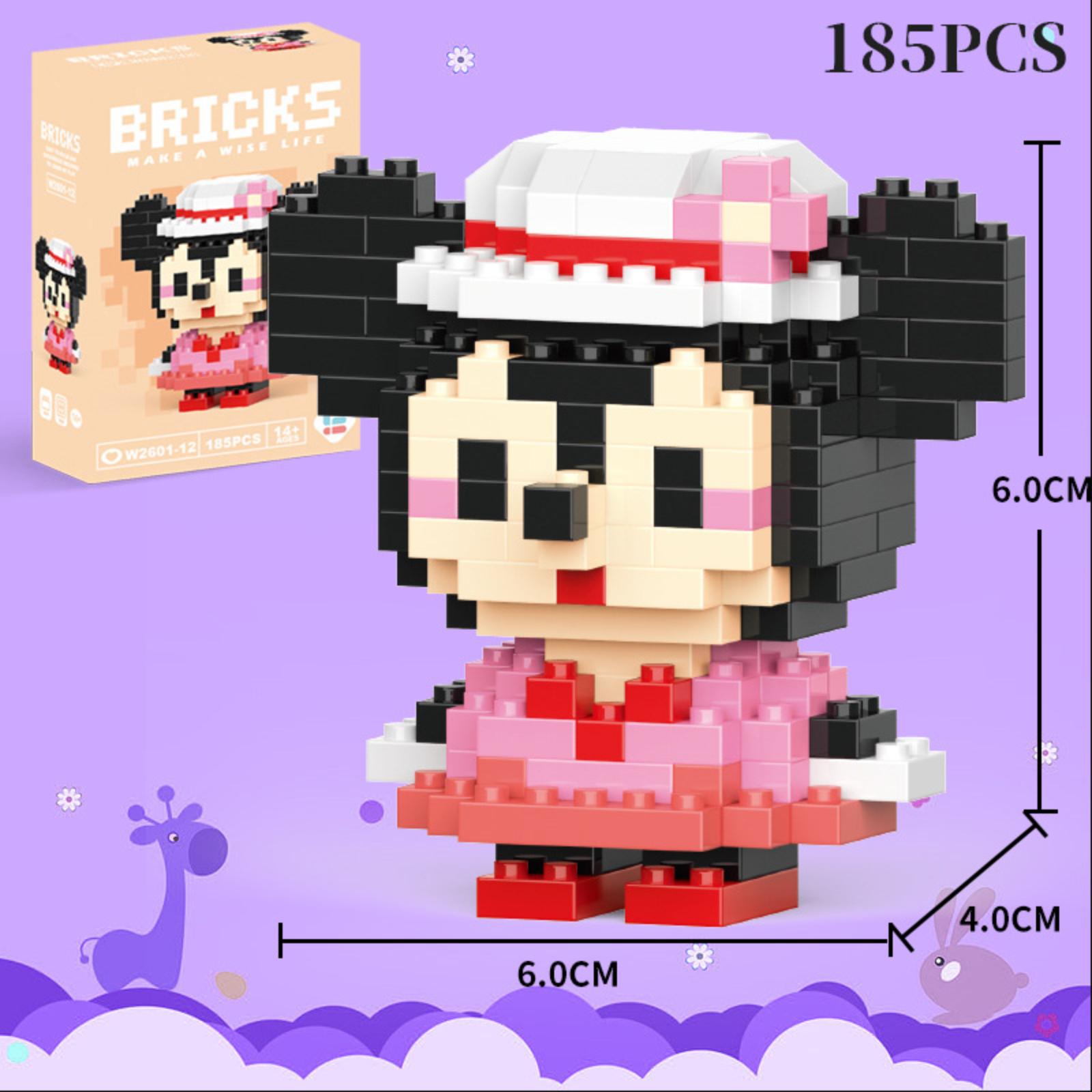 

Educational Building Blocks Set Compatible with Popular Interlocking Bricks Cartoon Character Puzzle Model Construction Toy for Kids One Size белый