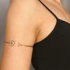 Elegant Sun Moon Arm Bracelet Simple Personalized Jewelry for Women Sister Mom Bangle Armlet