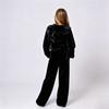 Girls' Velour Tracksuit Set Soft Two-Piece Outfit for Fall and Winter