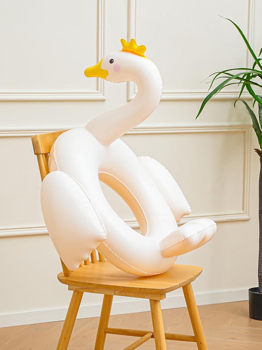 Crown Swan Inflatable Toys PVC Thickened Swimming Ring Children s Summer Outdoor Pool Water Park Inflatable Floating Water Toys