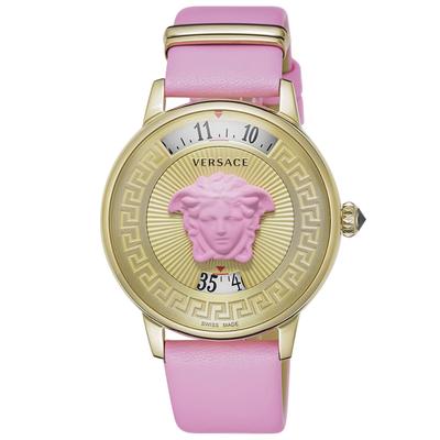 Zegarek MEDUSA ICON Różowa tarcza Stal nierdzewna Szkło szafirowe Kwarc 38MM Szwajcarski zegarek VEZ200621 [Versace] Damski [Produkt]