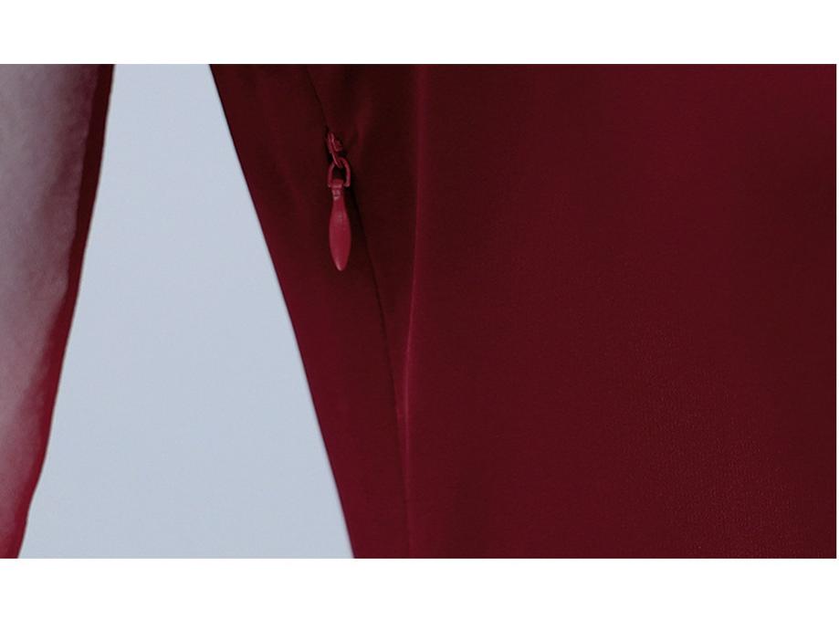 2023 Summer Chiffon Splice Slim Fit Mid-Length Dress