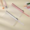 Korean Style TPU Pencil Case - Large Capacity Frosted Zipper Bag for Students