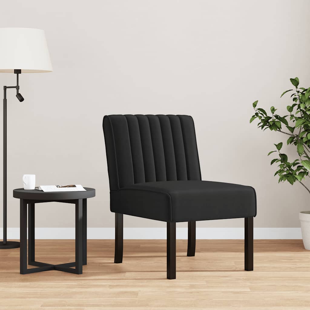 Upholstered Chair Black Velvet