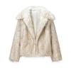 New, Fashionable Personality Street Style Lapel Short Fur Coat Coat