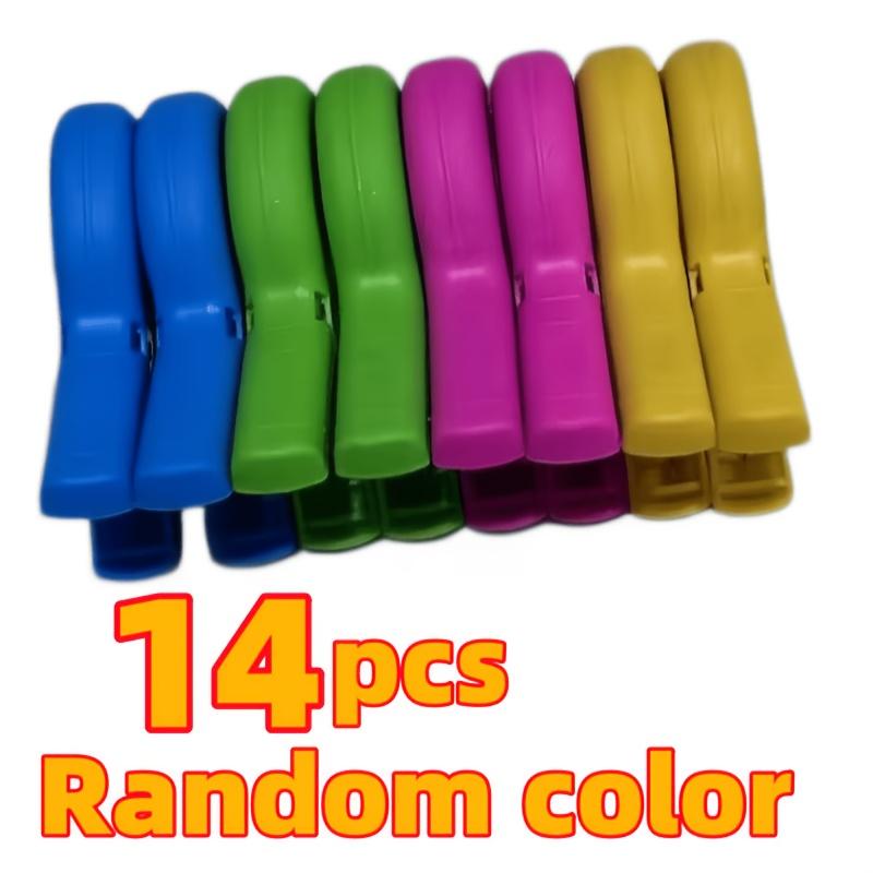 14pcs Random Color Windproof Chair Clips, Oversized Beach Towel Holders, Anti-Slip Clips. Suitable for Pool Lounge Chairs, Outdoor Use