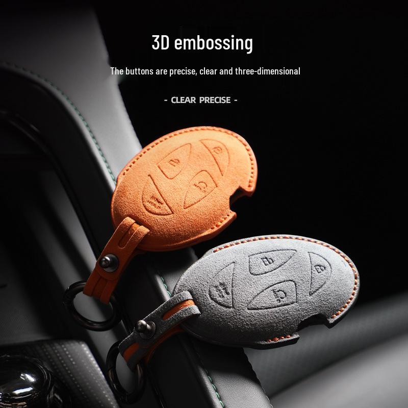 Hyundai Korea 3D Alcantara Suede Key Cover - Car Remote Pouch