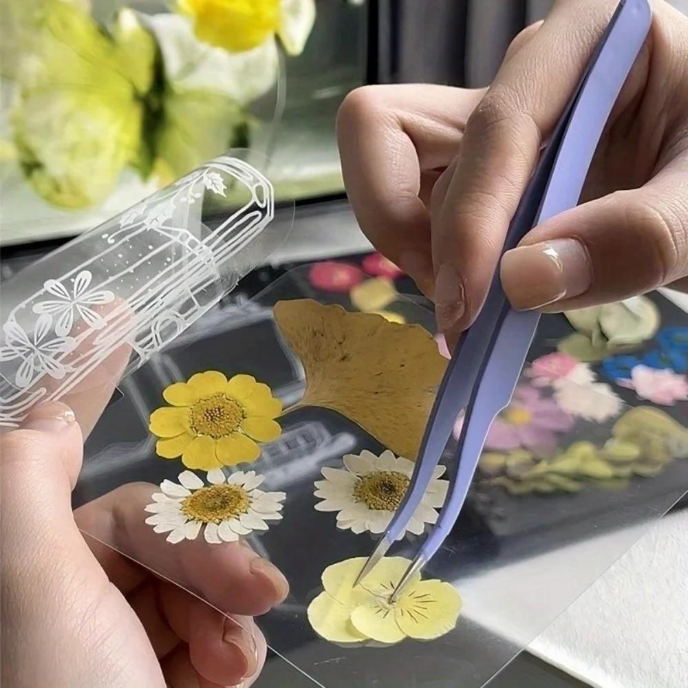 20PCS Plastic Frame Clear Plastic Bookmarks Pressed Flower Bookmarks Pressed Flowers Leaves