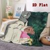 Cute Chinchilla 2D Flat Pattern Flannel Blanket High quality All Seasons Warmth and Comfort Perfect for Christmas Gifts.NMT0928414