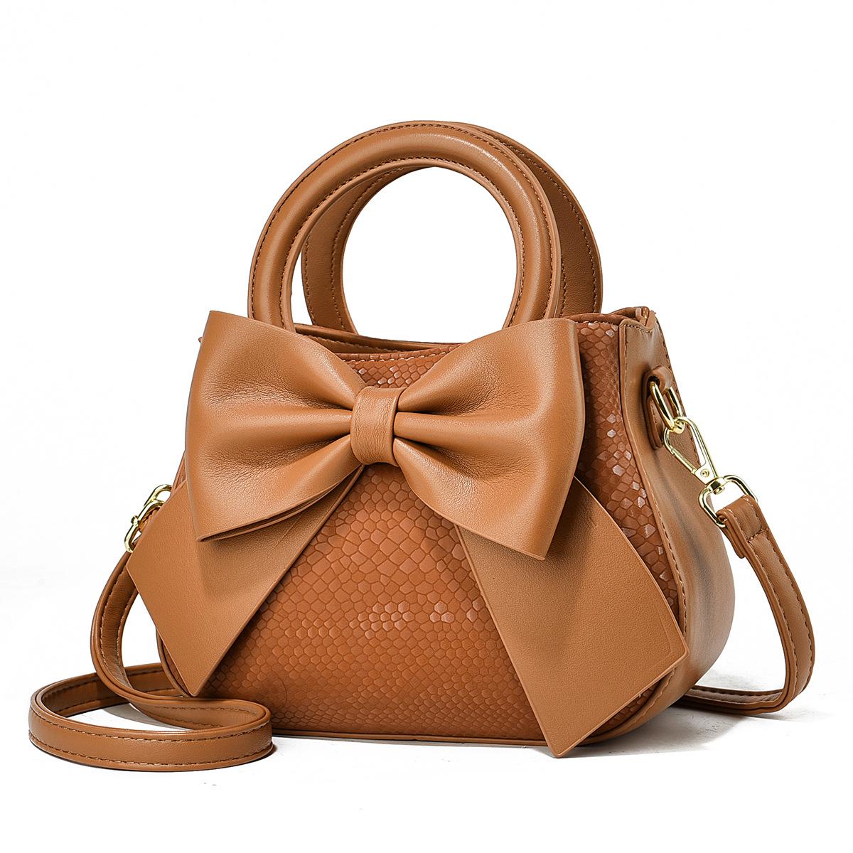 

2023 Bow Handbag: Chic Crossbody & Shoulder Bag with Fresh Sweet Style - Small Niche Design Bucket Bag for Girls
