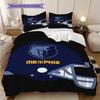 Memphis Football Helmet Three-piece Set(1 * Duvet Cover + 2 * Pillowcase, Without core)Christmas Birthday Gift Duvet Cover and Pillowcase Bedding Set
