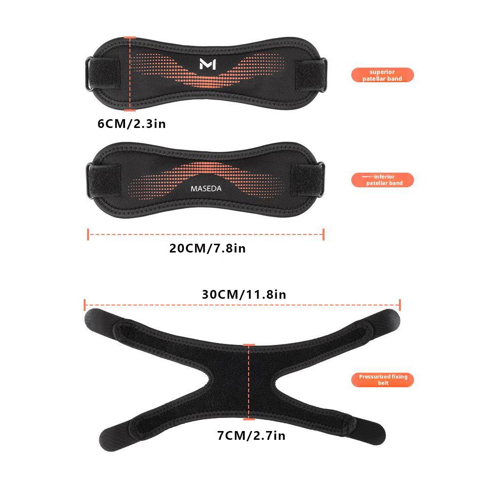 Patellar Strap Anti Slip Silicone Sports Knee Pads Double Patellar Band Adjustable Meniscus Strap Jump Rope Knee Protector