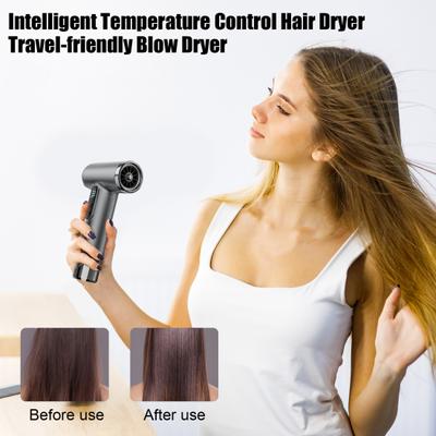 Cordless Hair Dryer 200W 15600mAh USB Rechargeable 3 Temperature Adjustable High Speed