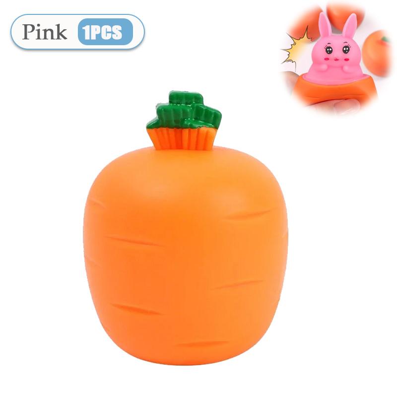 

1-40PCS Easter Carrot Rabbit Squeeze Cup Bunny Pinching Plaything Easter Decoration 2025 Easter Rabbit Birthday Gift for Kids