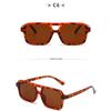 Women's sunglasses, men's and women's fashion square large-frame double-beam sunglasses