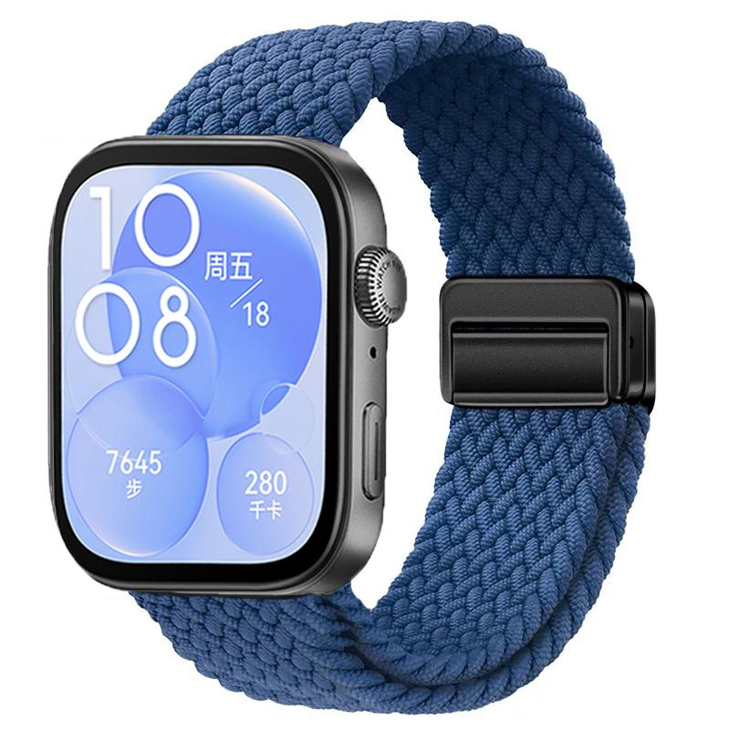 Nylon Braided Strap for Huawei Watch Fit 3/4/4 Pro Magnetic Adjustable Comfortable Band for Huawei Watch Fit 4/3 Bracelet Belt