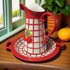 Estilo Europeo Americano Cerámica Engrosada Patrón de Flor en Relieve Plato Grande para Frutas Tetera Fría Marca Porcelana Hogar
